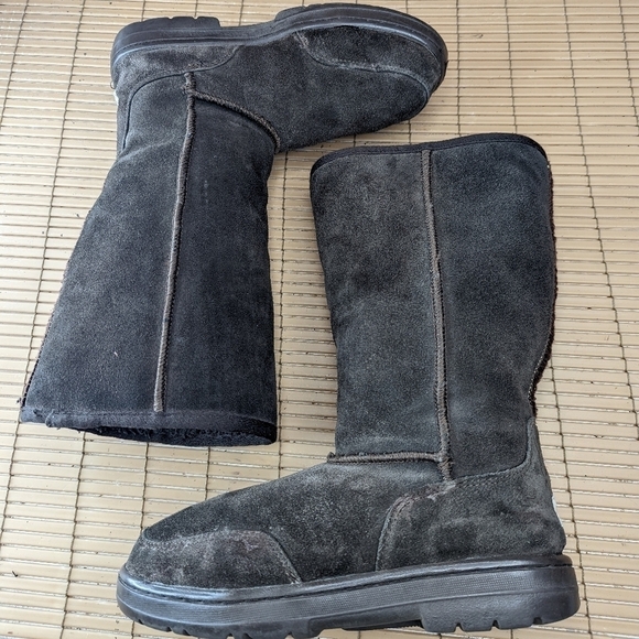 UGG Australia 5225 Ultra Tall Classic Boots Chocolate Womens sz 8 F8007A. Heel r - Picture 6 of 10